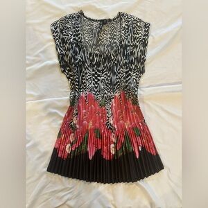 Milano Black and Cream Patterned Top